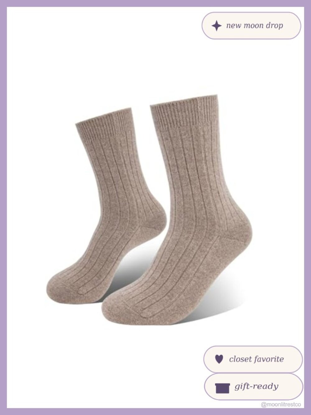 100% Cashmere Bed Socks Soft Warm Cozy Sleep Socks for Cold Nights